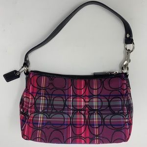Authentic COACH Purse F44166 Multicolor Tartan Plaid Mini Handbag
